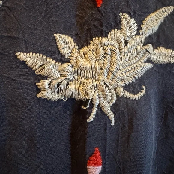 Anthropologie Black Embroidered Tunic XL - Picture 9 of 12